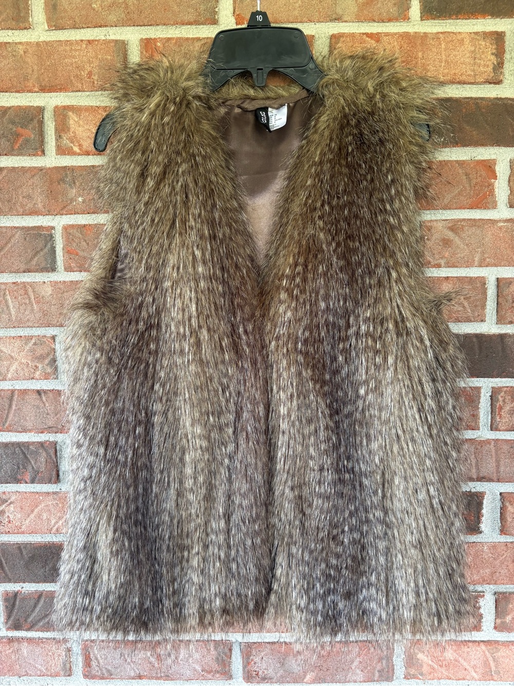 H&M Faux Fur Brown Vest - super soft